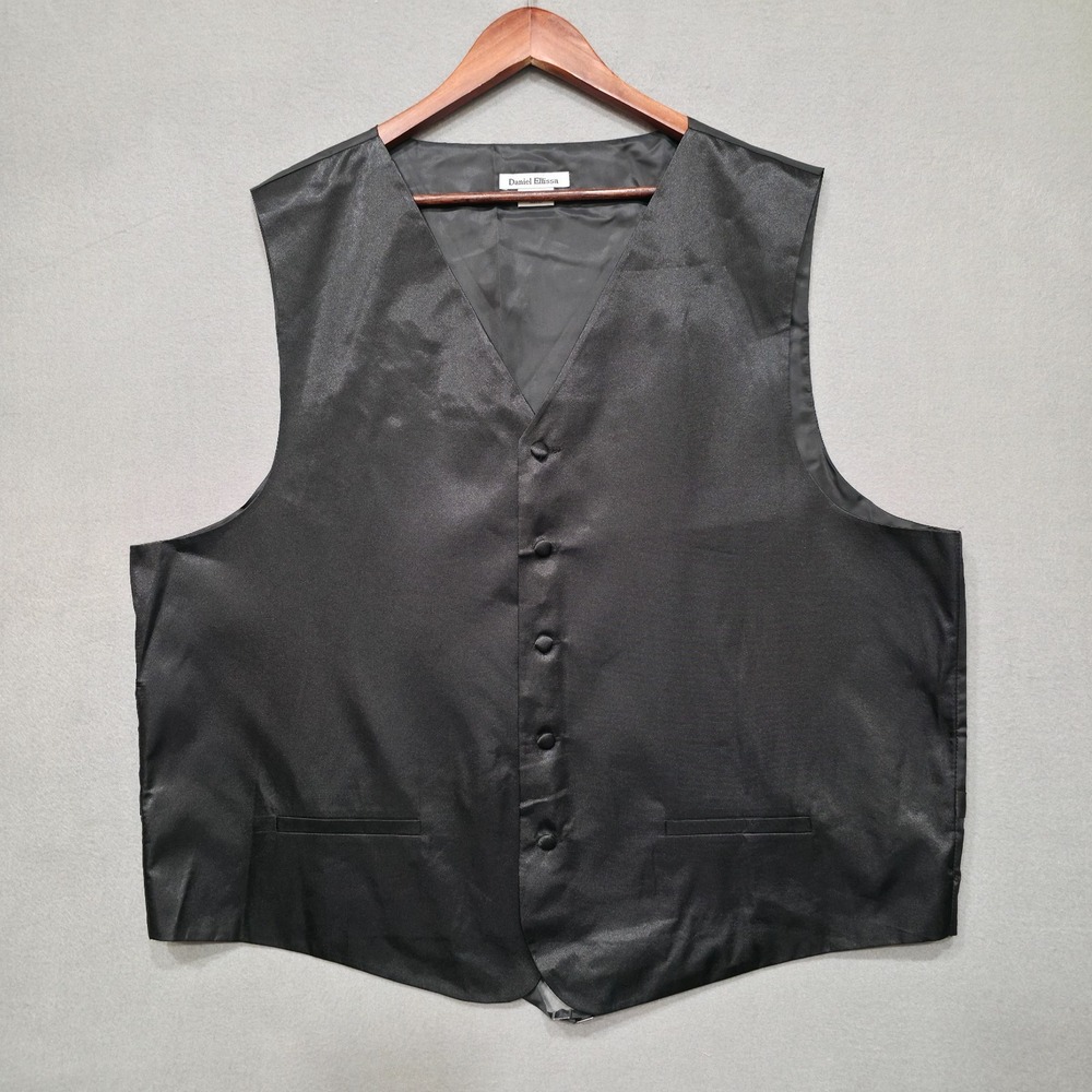 Daniel Ellissa Men's Black Tuxedo‎ Vest Size 3XL